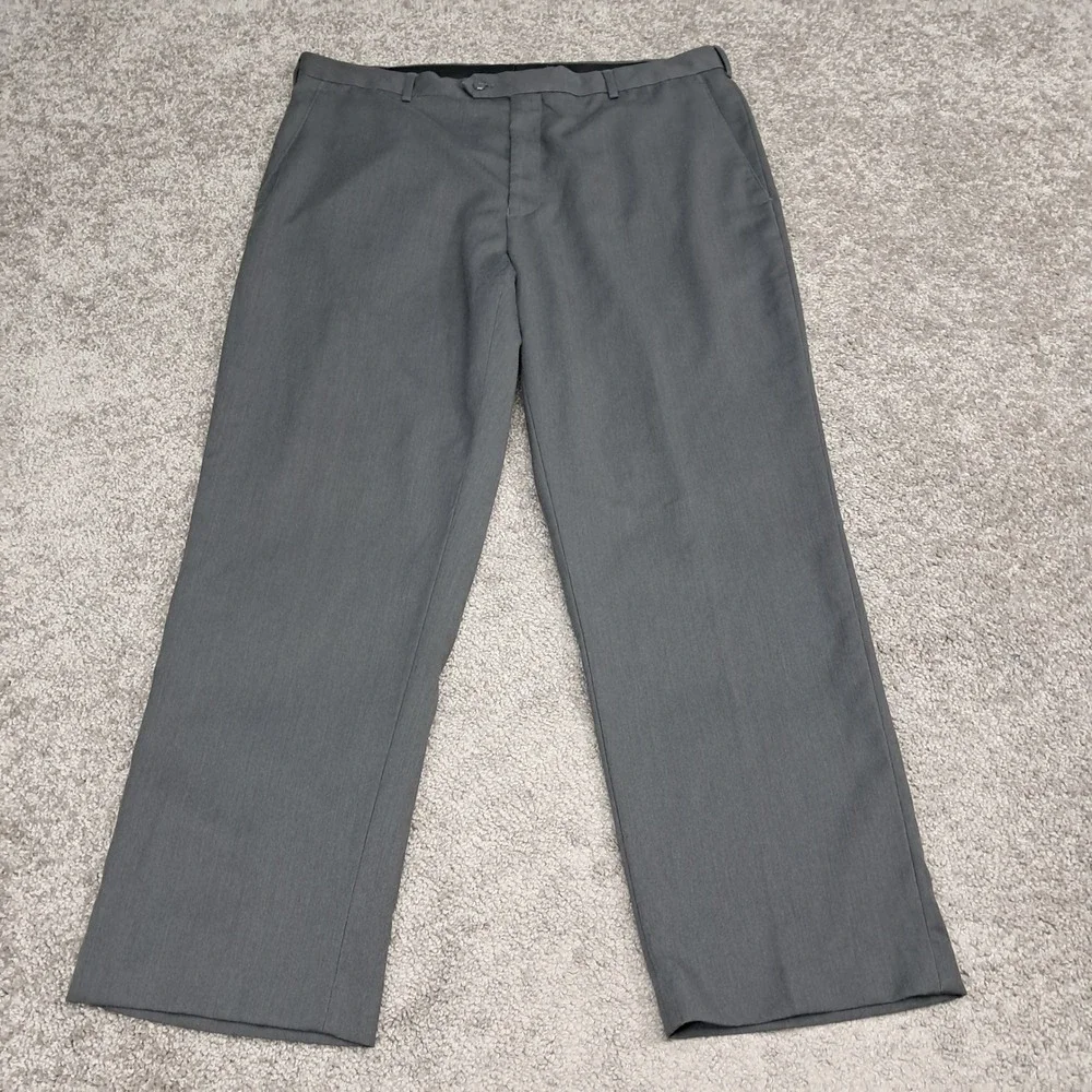 Stafford Travel Classic Fit Super Trouser‎ Mens 40x30 Charcoal Gray Dress Pants